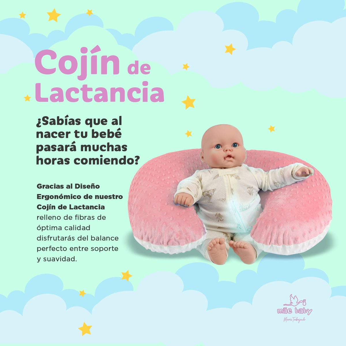 Almohada-Cojin para lactancia multiusos para bebe-Tienda Online del bebé 