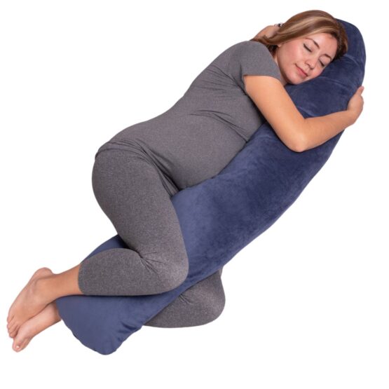 Almohada Embarazo y Lactancia Multiusos Cojín Mae baby Azul Premium