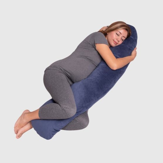 Almohada Embarazo y Lactancia Multiusos Cojín Mae baby Azul Premium - Imagen 6