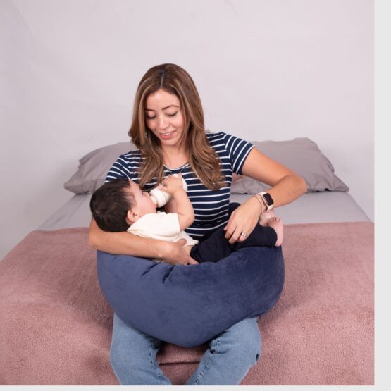 Almohada Embarazo y Lactancia Multiusos Cojín Mae baby Azul Premium - Imagen 9