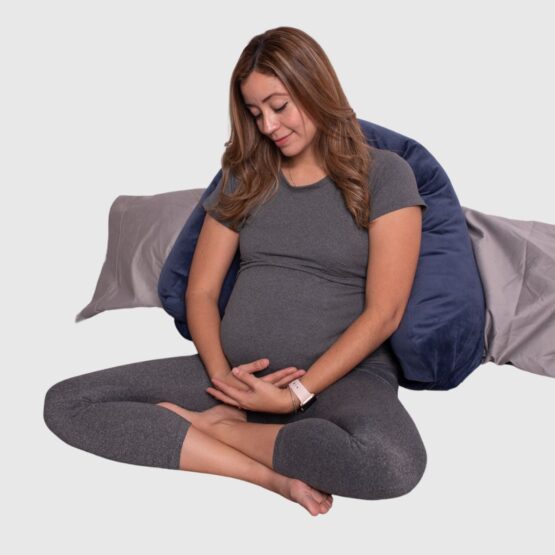 Almohada Embarazo y Lactancia Multiusos Cojín Mae baby Azul Premium - Imagen 7